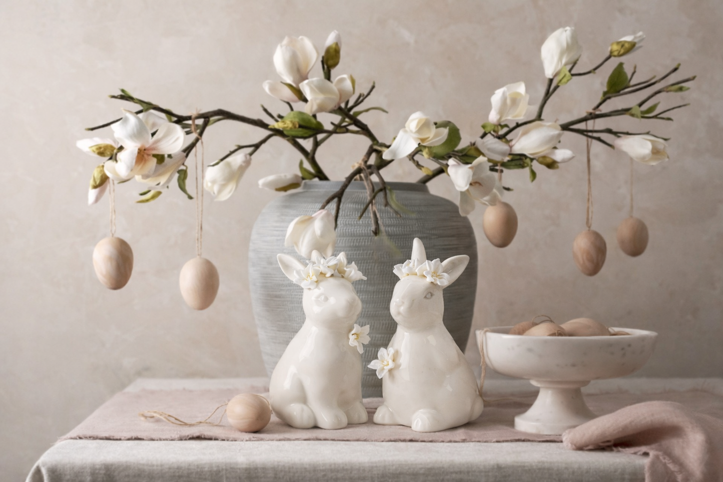 Emil & Milly - Set aus 2 Porzellanhäschen