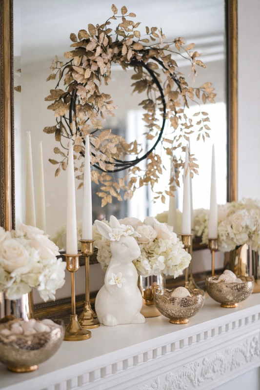 Lilly - Porzellanhase weiß