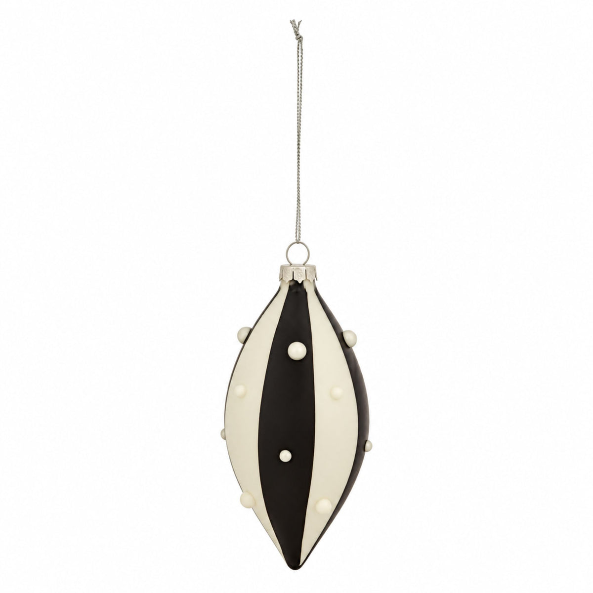 Noir & Ivoire – Christbaumschmuck aus Glas im 3er-Set