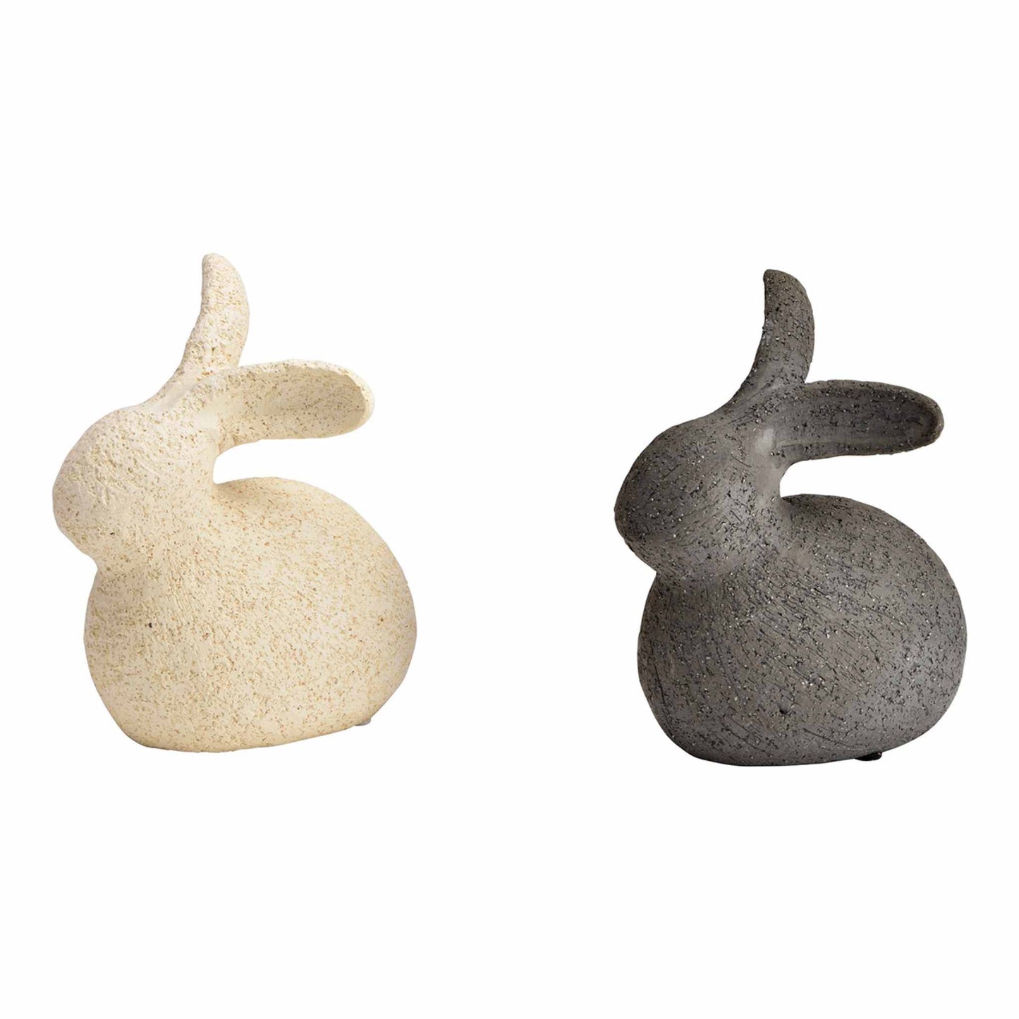 Hasen-Duo in Steinoptik – Minimalistische Osterdeko im 2er-Set