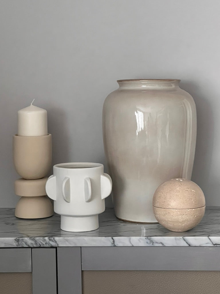 DOPPIO Kerzenständer beige – Jil Sevens Interiors