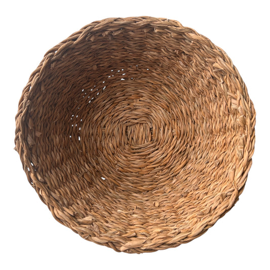 Osterkörbchen handgeflochten naturbraun – rundes Osternest für Ostereier, Ostergeschenke & Osterdeko