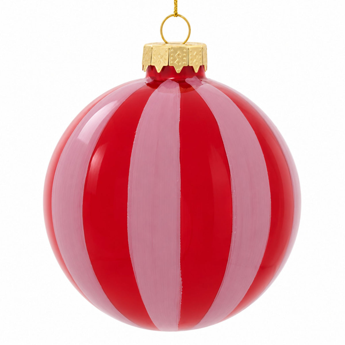 Bonbon – Bunte, handbemalte Weihnachtskugeln aus Glas im 3er-Set, Ø 8 cm