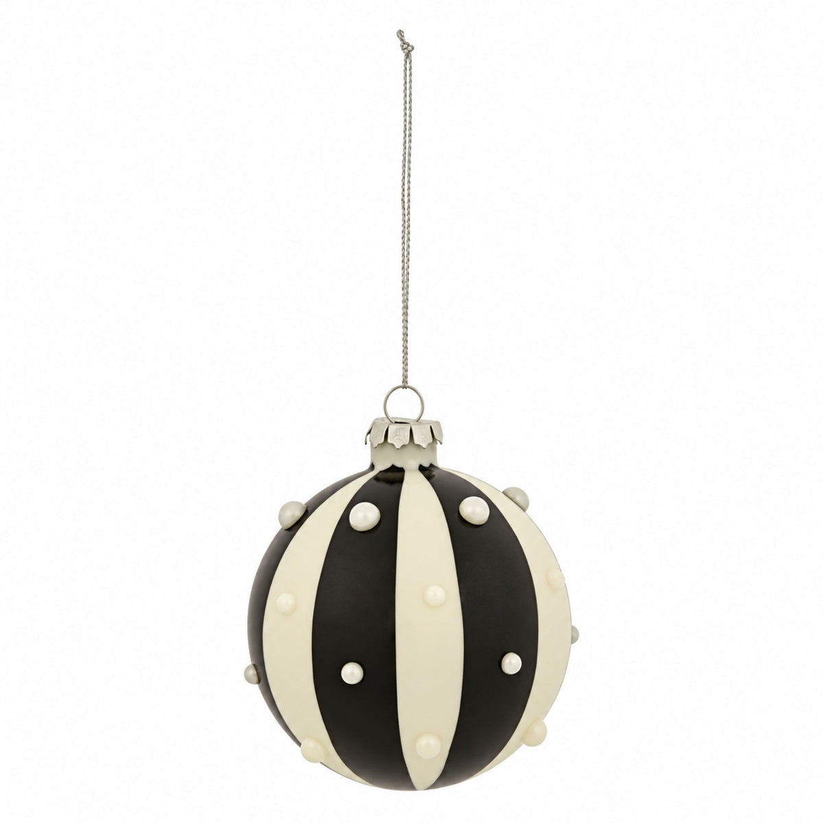 Noir & Ivoire – Christbaumschmuck aus Glas im 3er-Set