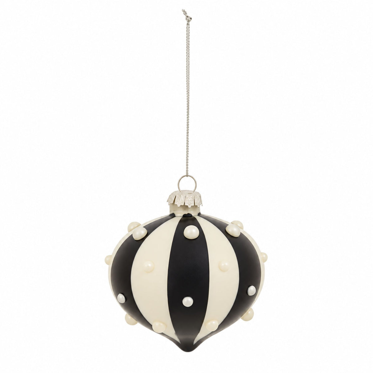 Noir & Ivoire – Christbaumschmuck aus Glas im 3er-Set