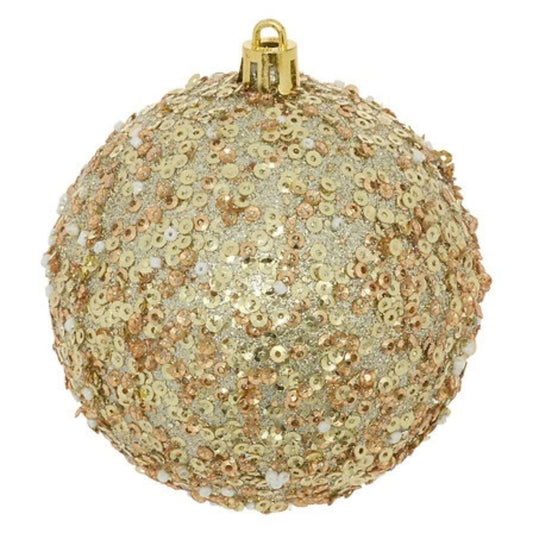 Perle Dorée – Goldene Weihnachtskugeln, Ø 8 cm, 3er-Set