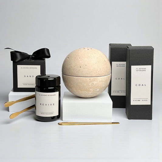 SFERA Diffuser 7- teiliges Set in Travertin beige