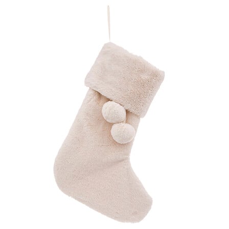 Winter White – Weihnachtsstrumpf in Felloptik, 45 cm